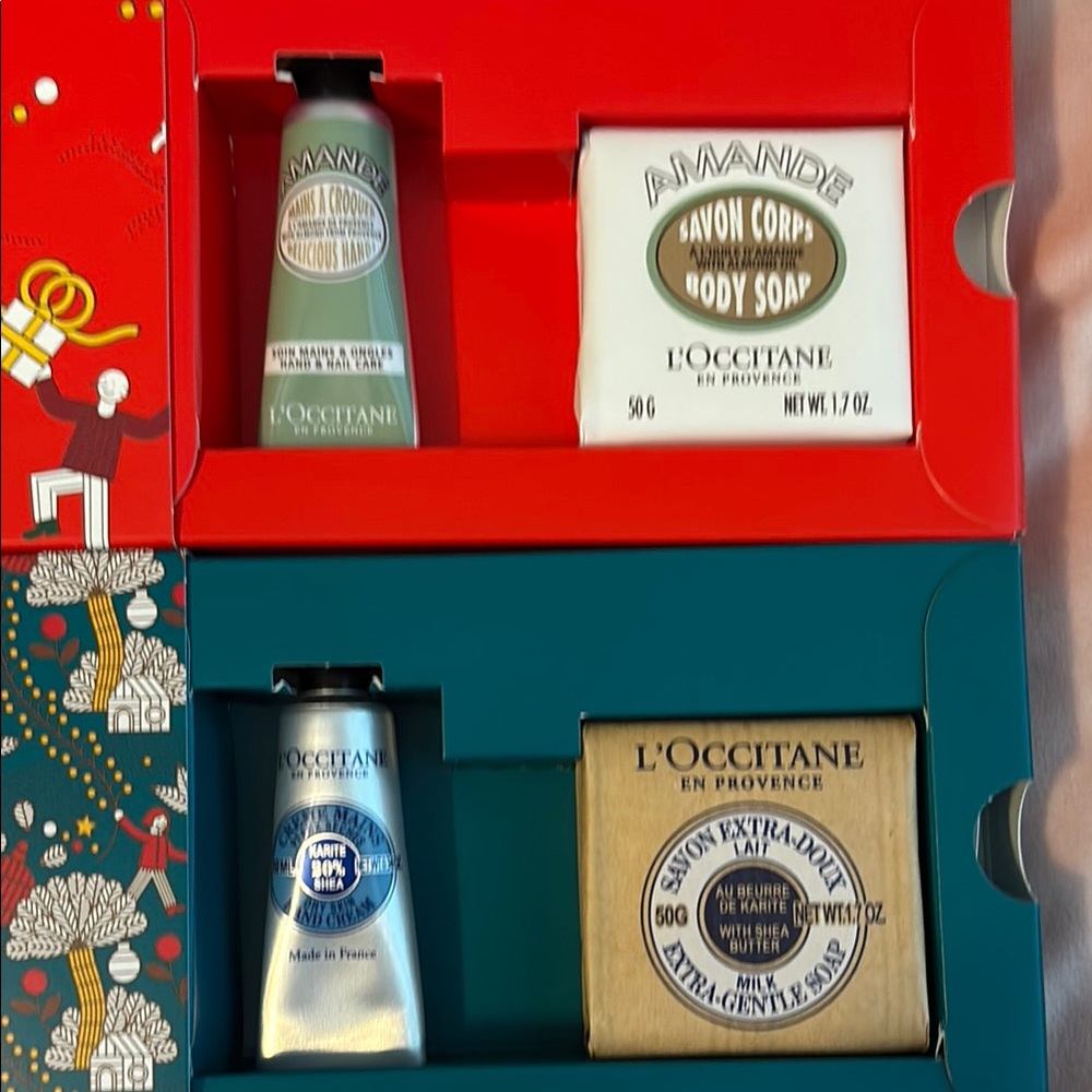 L'OCCITANE Almond Body Wash Set - Red and Teal